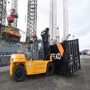 بارگیری لیفتراک هیوندای در پروژه های ساختمانی